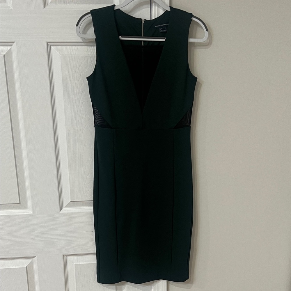 French Connection Dark Green Backless Dress